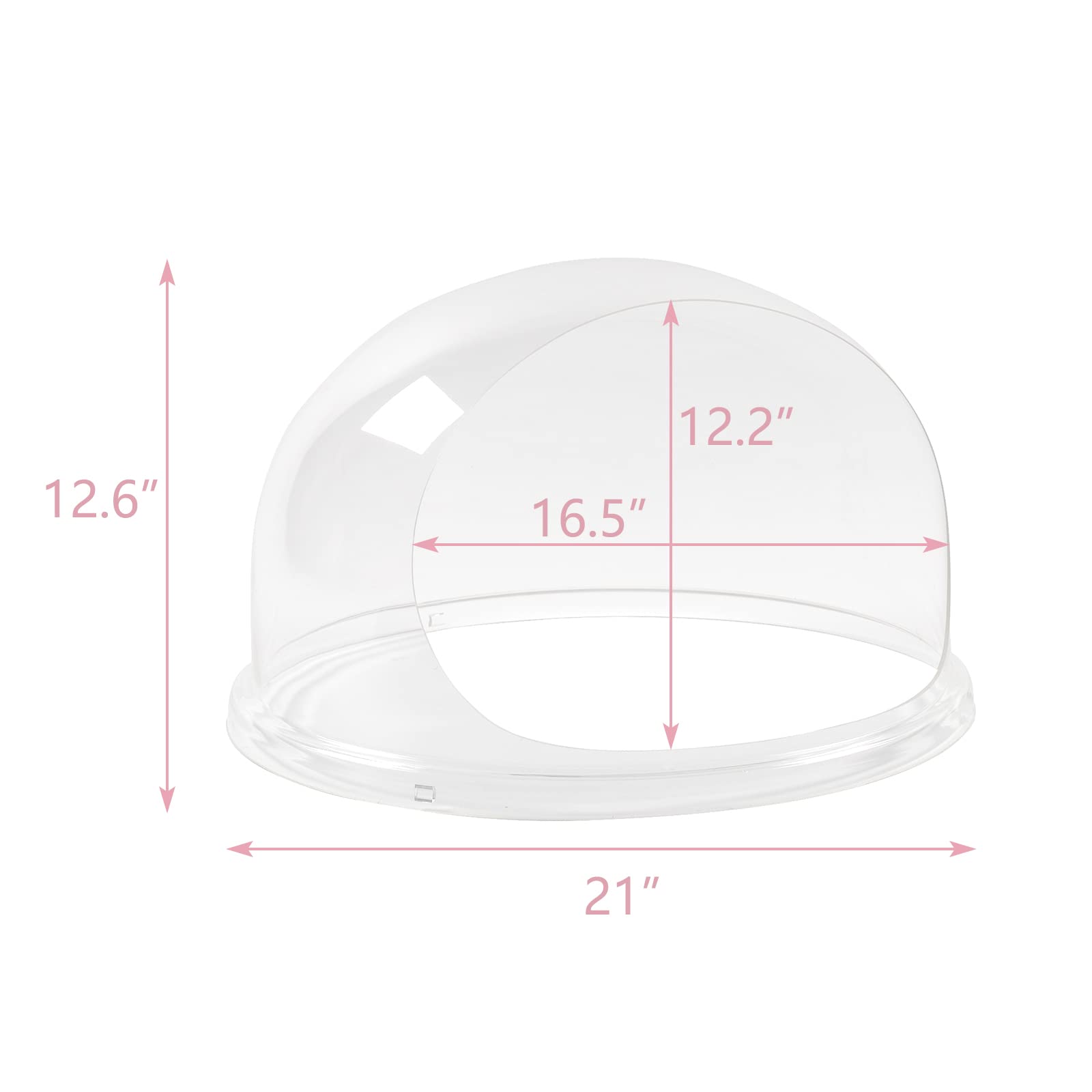 ROVSUN 21 Inch Clear Acrylic Bubble Shield Dome Cover for Commercial Cotton Candy Machine - Perfect for Fairs, Carnivals, and Party Events
