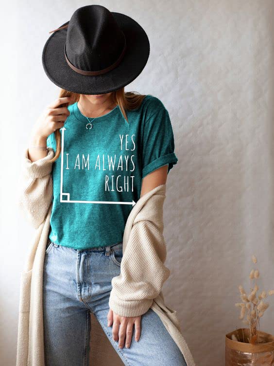 Math Teacher Shirt for Women - Funny Back to School Mathematics Graphic Tee - Inspirational Teacher Gift with Letter Print - Perfect for Classroom, Teacher Appreciation Week & Educator Events