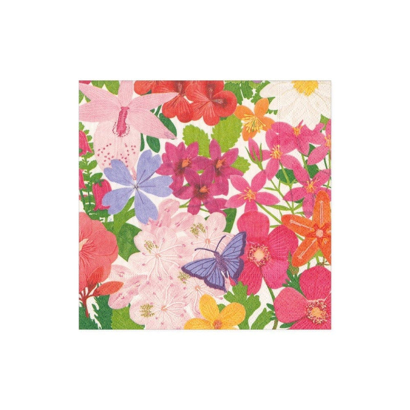 Halsted Floral Cocktail Napkins - Premium Decorative Paper Napkins for Parties, Weddings & Events - Elegant Floral Design, 20-Pack - Perfect for Cocktail Hours, Bridal Showers & Home Decor