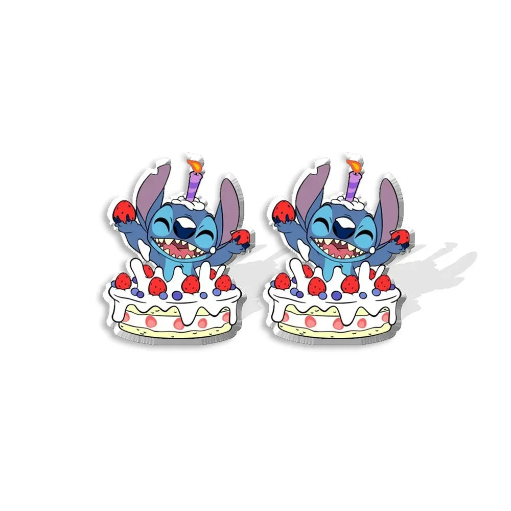 Disney Lilo & Stitch Cartoon Stud Earrings for Girls - Perfect for Cosplay, Gifts, and Everyday Fashion Accessories