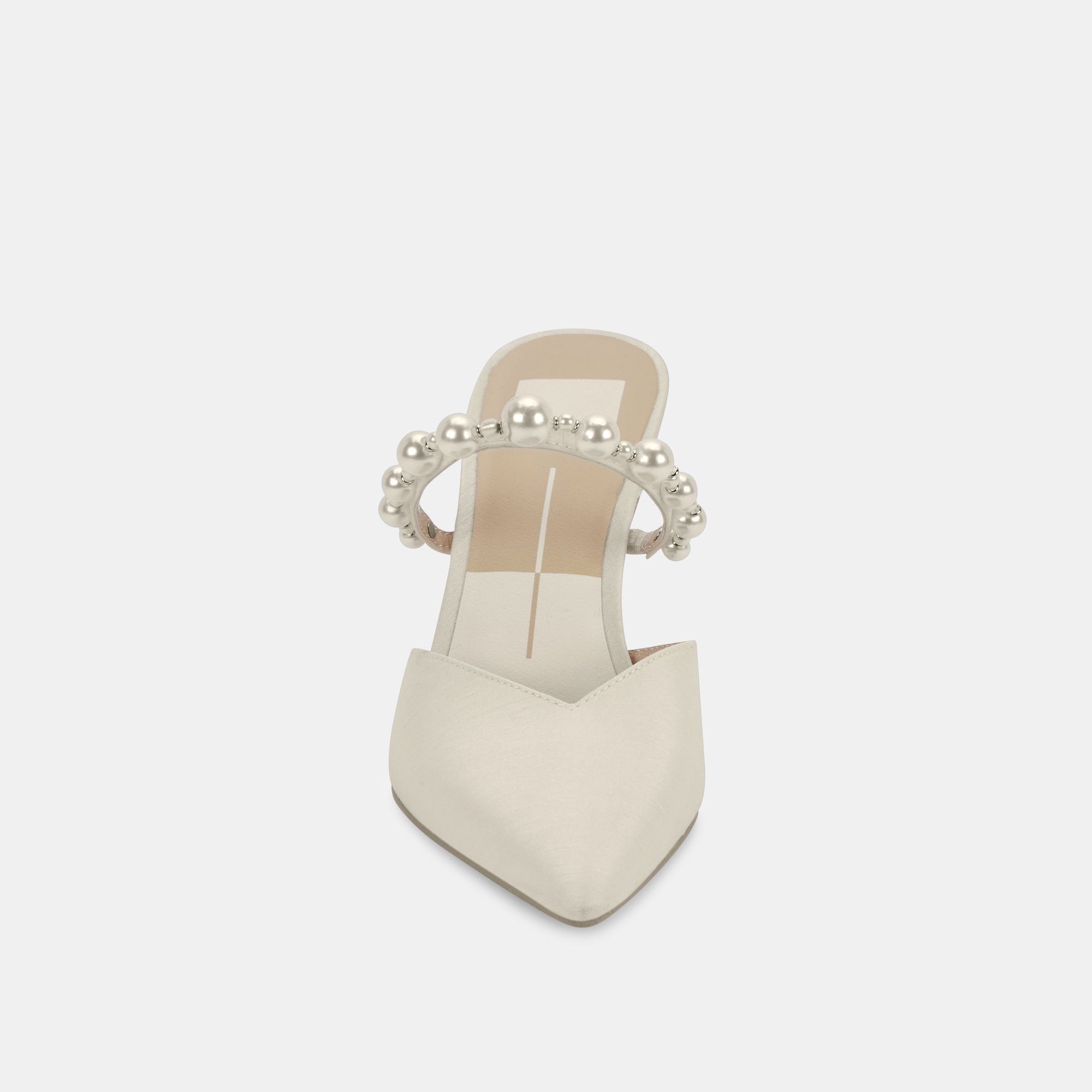 KANIKA Women's Pearl Embellished Wide Heel Sandals - Vanilla Pearl Accents for Weddings, Parties & Special Occasions