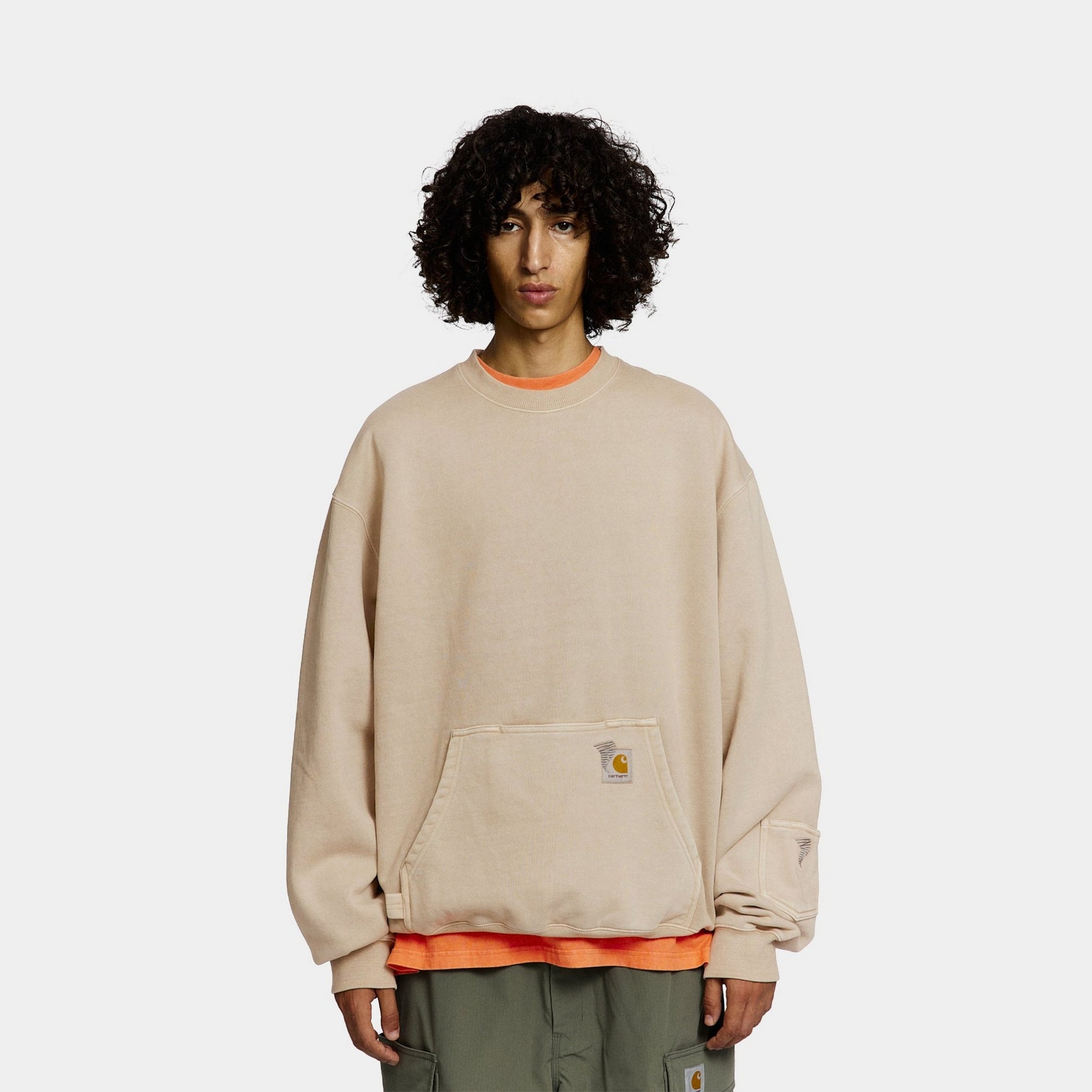Carhartt WIP x INVINCIBLE Pigment Dyed Sweatshirt - Simply Taupe | Men's Casual Pullover Hoodie for Streetwear & Urban Fashion | Perfect for Everyday Wear & Outdoor Activities