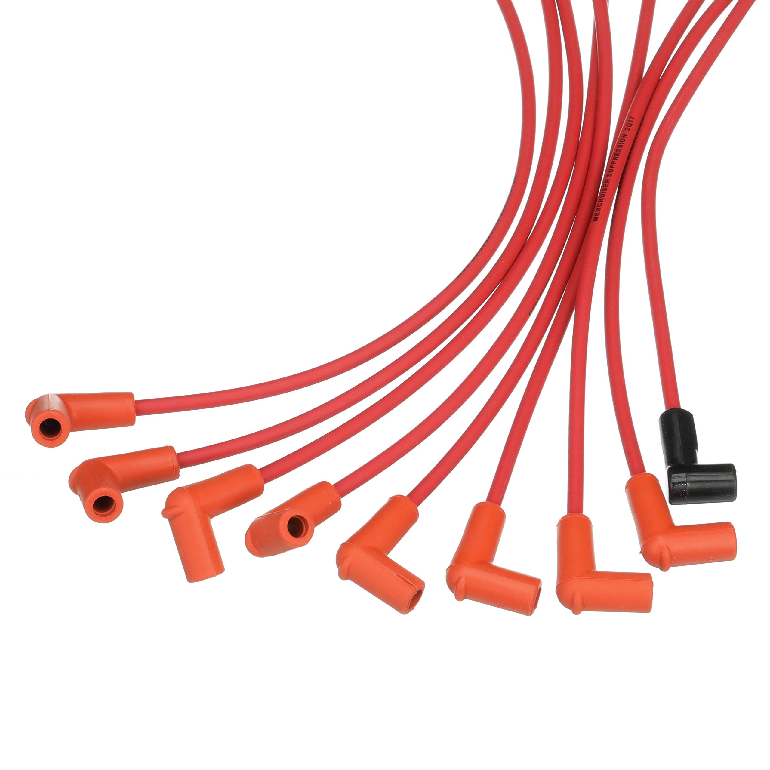 Quicksilver 816608Q71 Red High-Performance Spark Plug Wire Kit - Compatible with Marine & Automotive Engines - Ideal for Boats, Jet Skis, and Performance Cars
