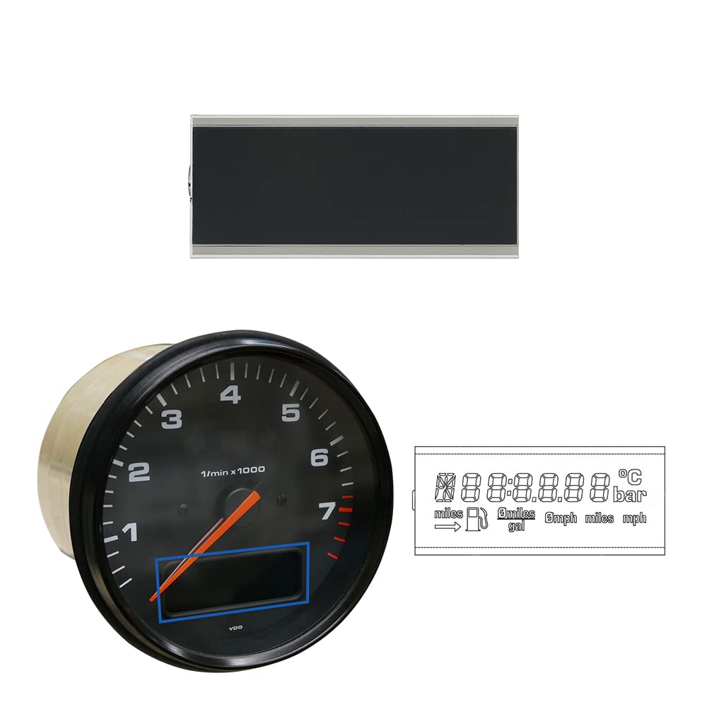 Porsche 964 & 993 Instrument Cluster Display Replacement - Miles Version Compatible with Ruf Models | Perfect for Dashboard Repair & Classic Car Restoration