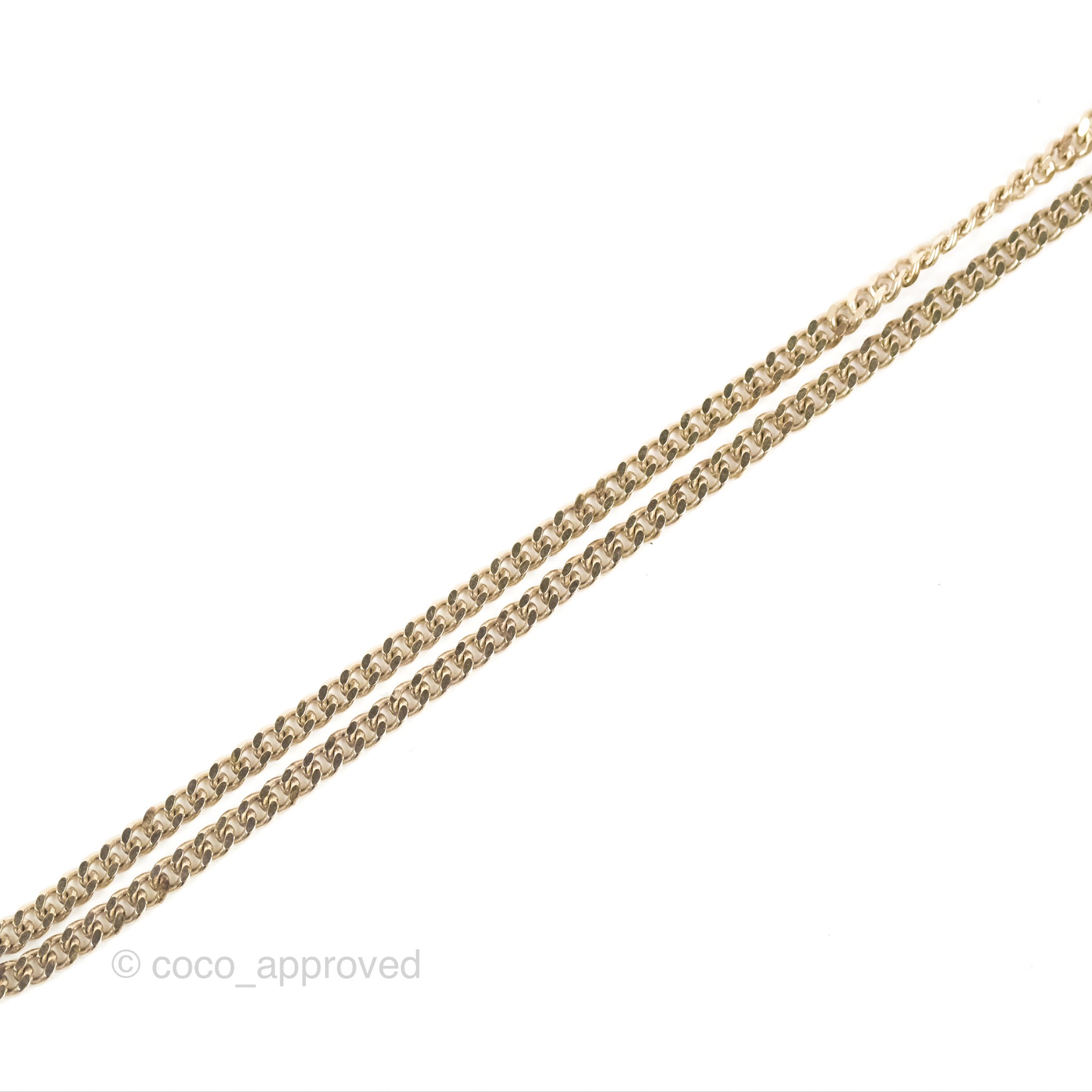 Chanel CC Pearl Chain Long Necklace in Gold Tone - Elegant 16B Design for Women | Perfect for Evening Parties, Weddings & Special Occasions