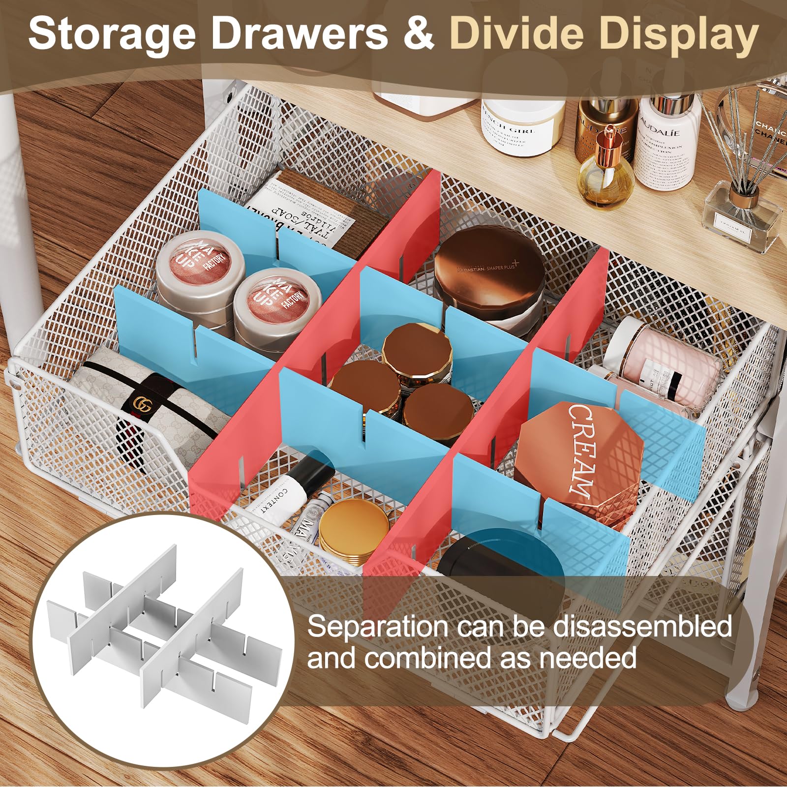 White Freestanding Bathroom Floor Storage Shelf with Drawer - Towel Rack & Makeup Organizer for Skincare, Bedroom, Living Room & Laundry - Perfect for Small Space Organization & Bathroom Decor
