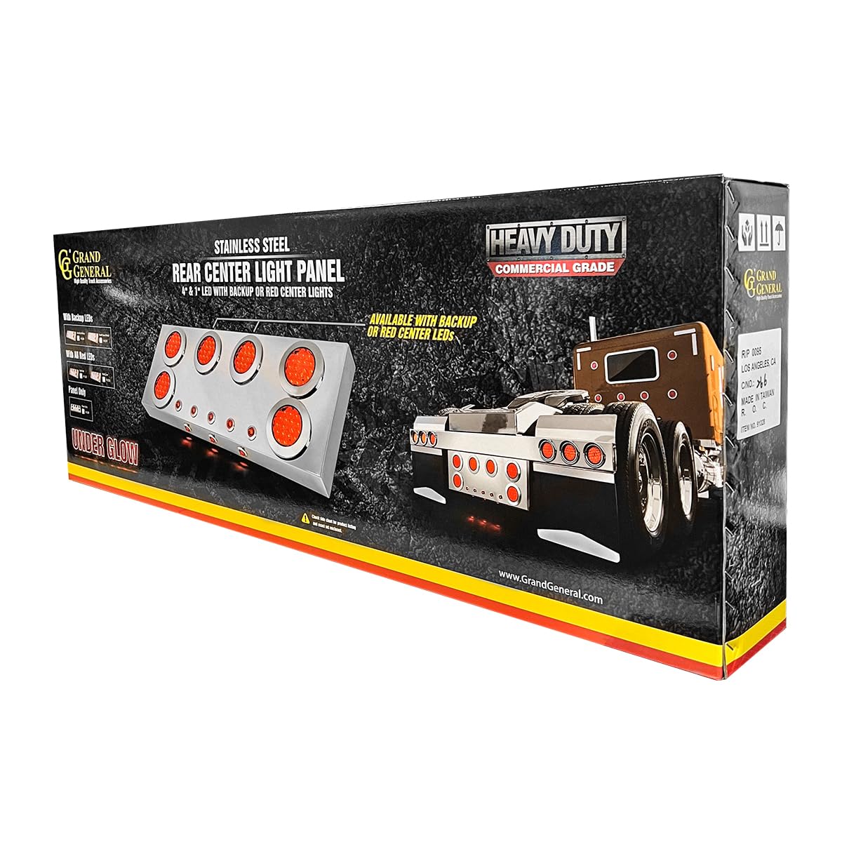 GG Grand General 91326 Stainless Steel Rear Center Light Panel with 4