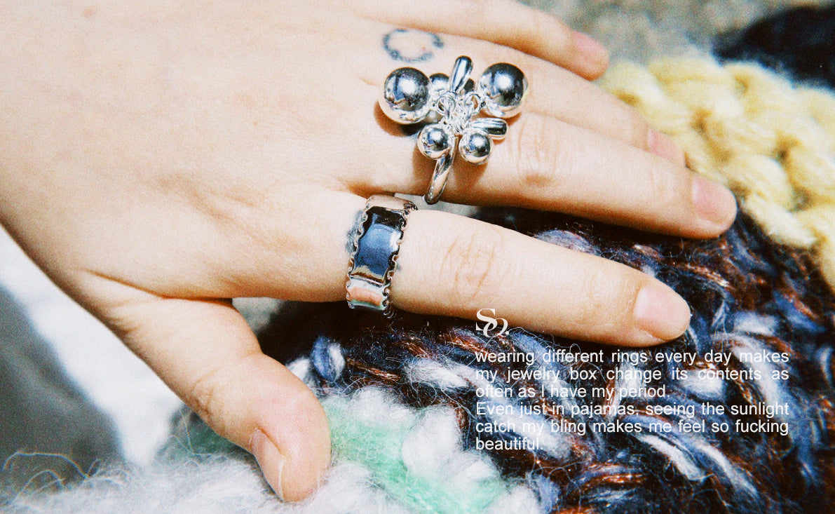 Dainty Lace Ring for Women - Elegant Adjustable Silver Plated Fashion Jewelry - Perfect for Weddings, Parties & Everyday Wear