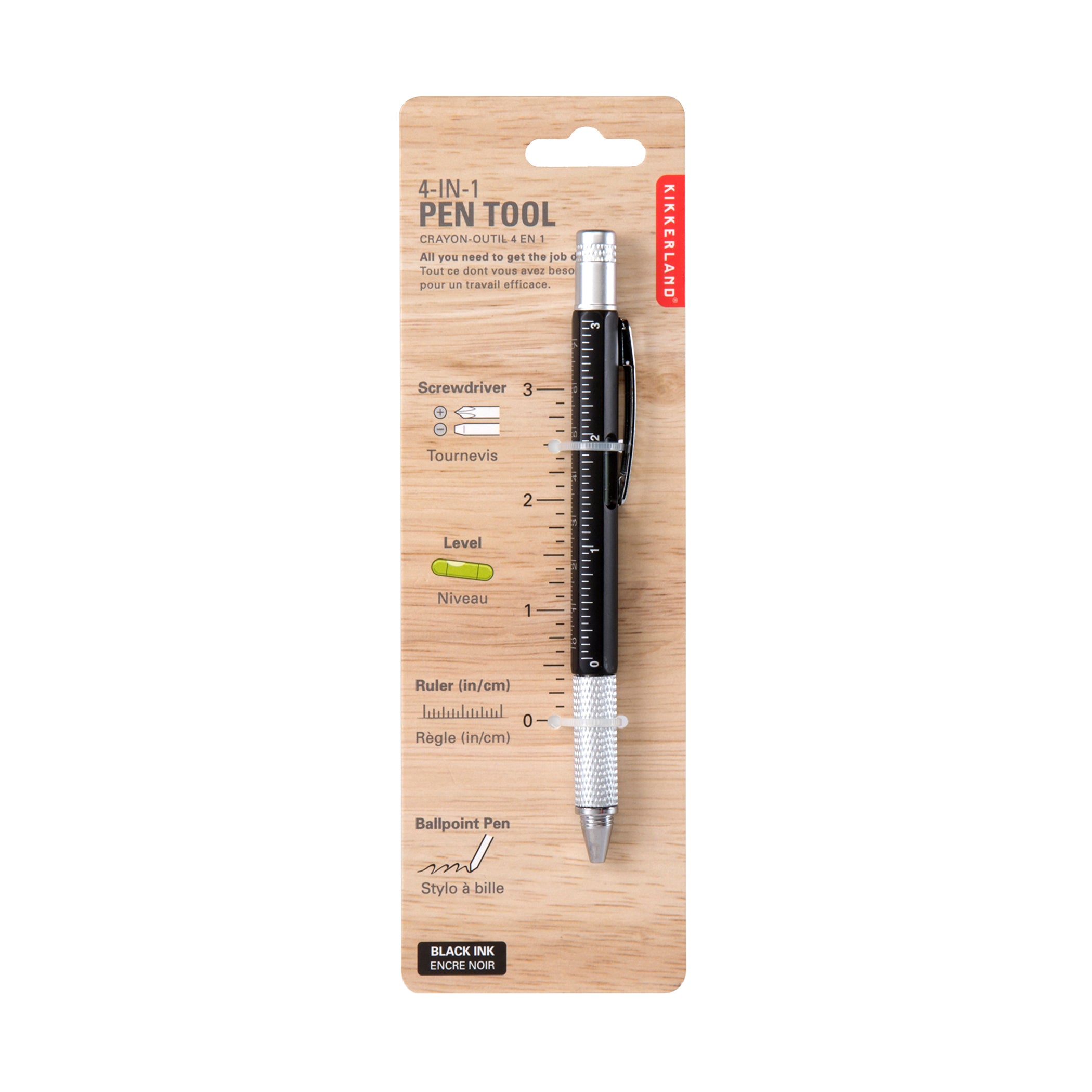 Multi-Function Pen Tool - Black & Silver - Perfect for Writing, Screwdriving & Everyday Carry (EDC)