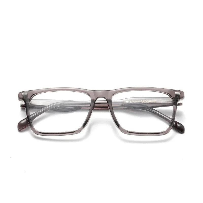 Aror Unisex Full Rim Square Brow Line Acetate Eyeglasses 94831 - Stylish & Durable Eyewear for Men & Women - Perfect for Work, Reading & Fashion Accessories
