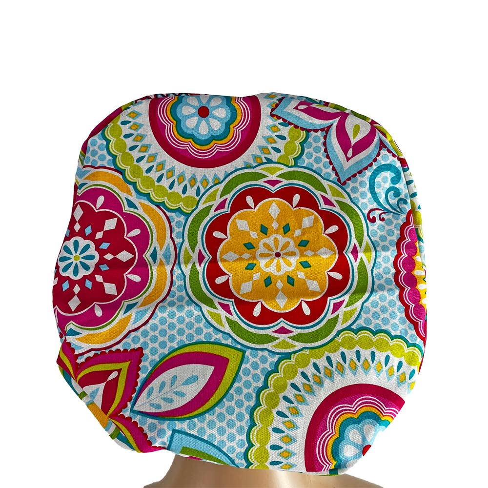 European Style Ponytail Scrub Hats for Women & Nurses - No Ribbon Bouffant Surgical Caps - Unisex Medical Hats in Multicolor - Perfect for Hospitals, Clinics & Healthcare Professionals