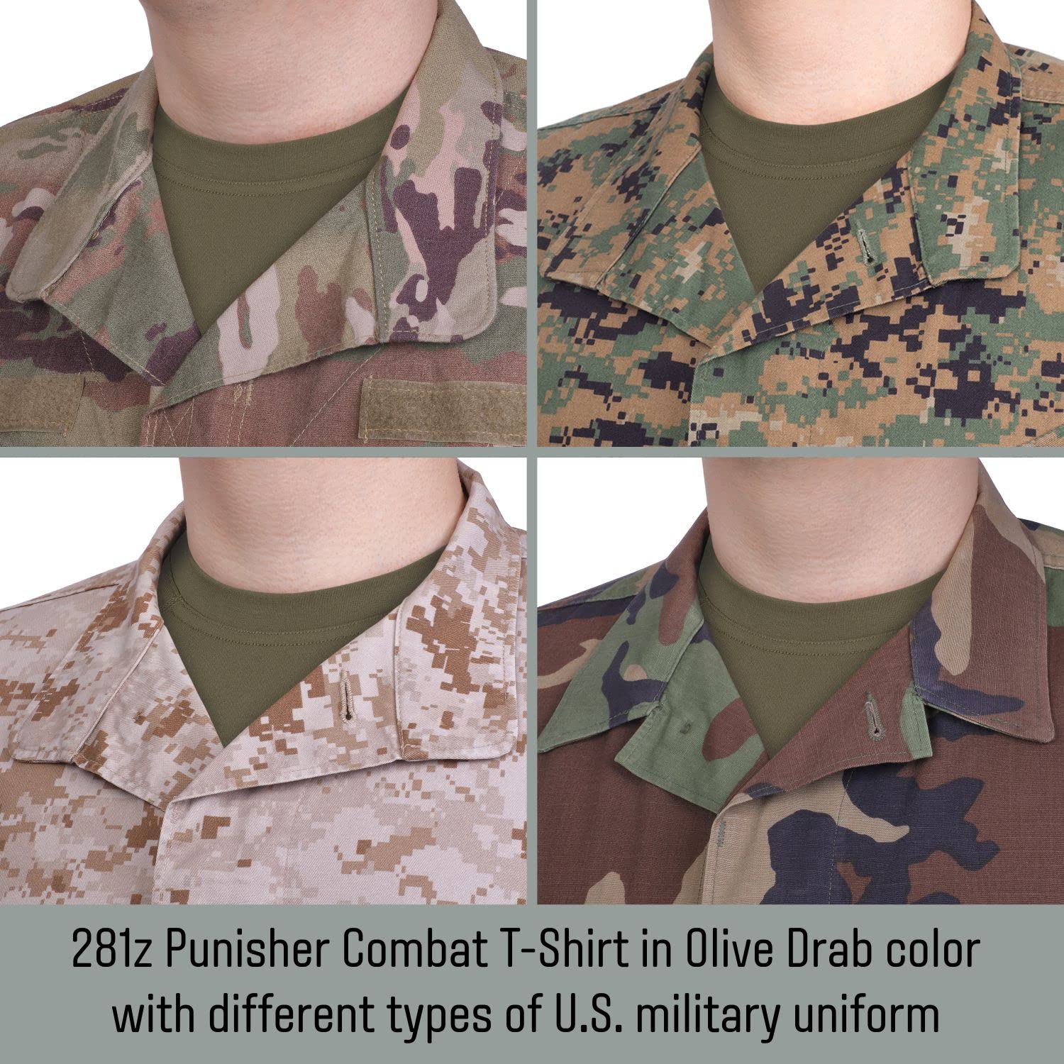 281Z Women's Military Stretch Cotton Underwear Shirt - Tactical Hiking Outdoor T-Shirt - Punisher Combat Line - Perfect for Tactical Training, Outdoor Adventures & Everyday Wear