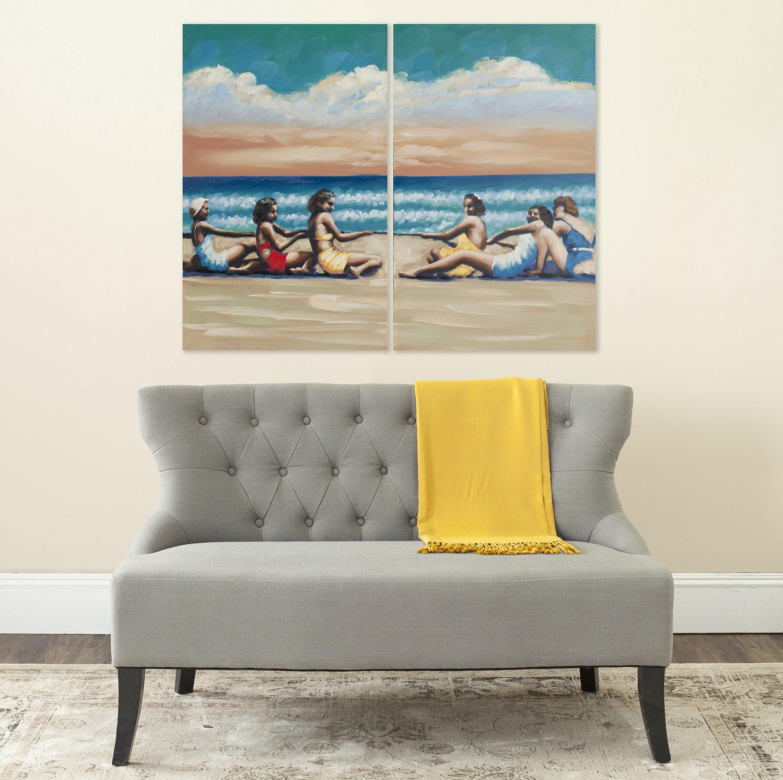 Safavieh Art Collection Swim Competition Diptych Wall Art - Modern Canvas Painting for Living Room, Bedroom & Office Decor - Perfect for Swim Team Gifts & Sports-Themed Interiors