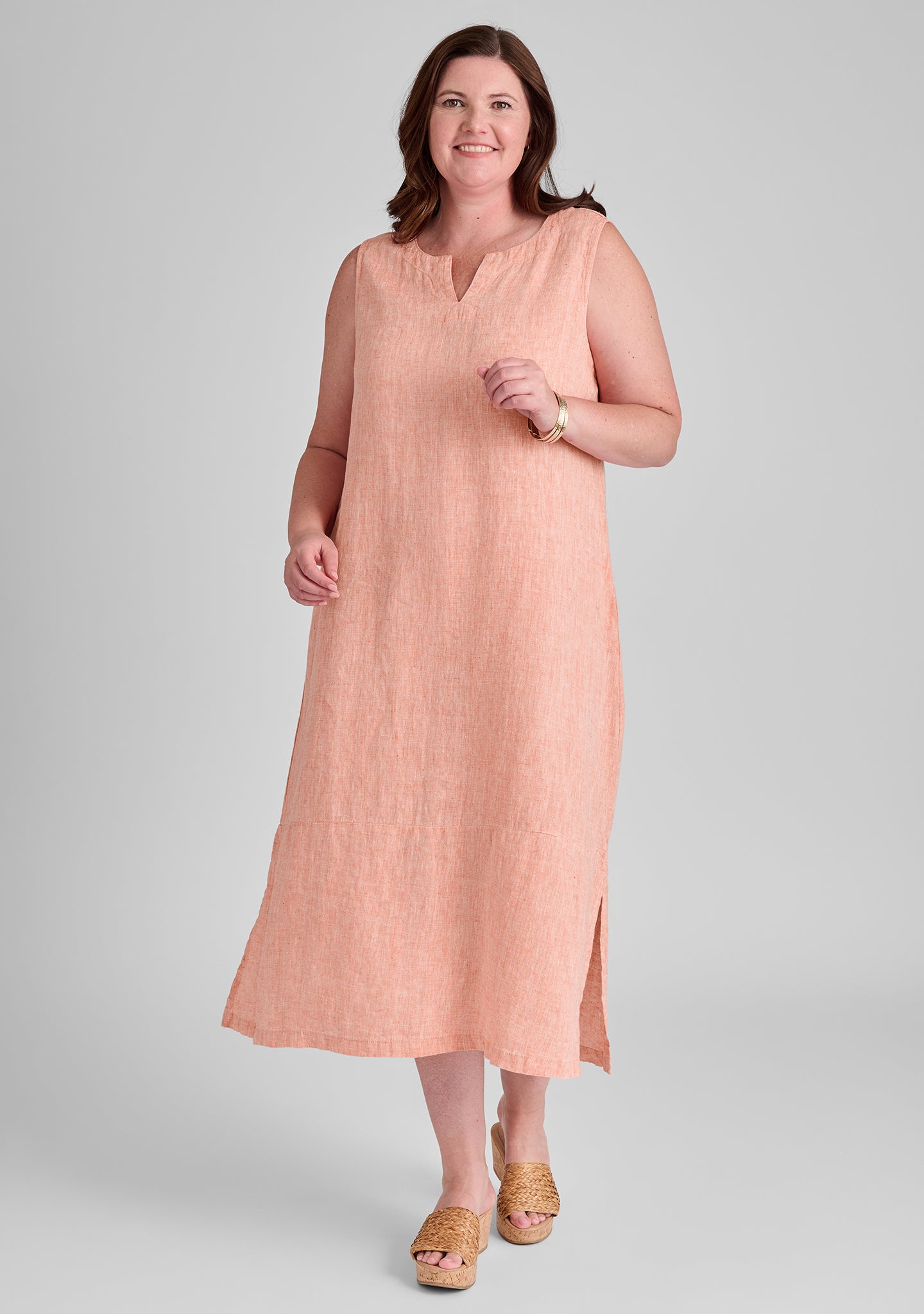 Tahira Linen Dress for Women | Breathable Summer Maxi Dress | Perfect for Beach Vacations, Weddings & Casual Outings