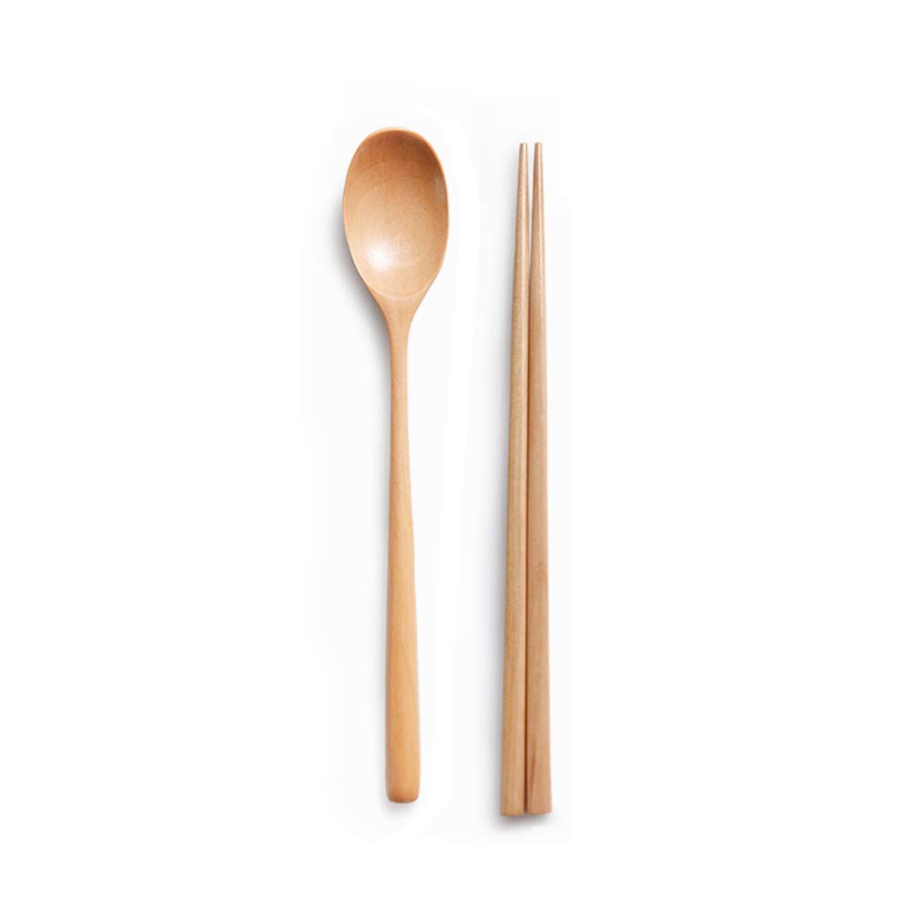 Premium 2-Pack Wooden Chopsticks Set - Korean Style Dining Chopsticks for Sushi, Ramen & Asian Cuisine - 10-Piece Dinnerware Combo - Eco-Friendly & Durable for Home, Restaurants & Gifts