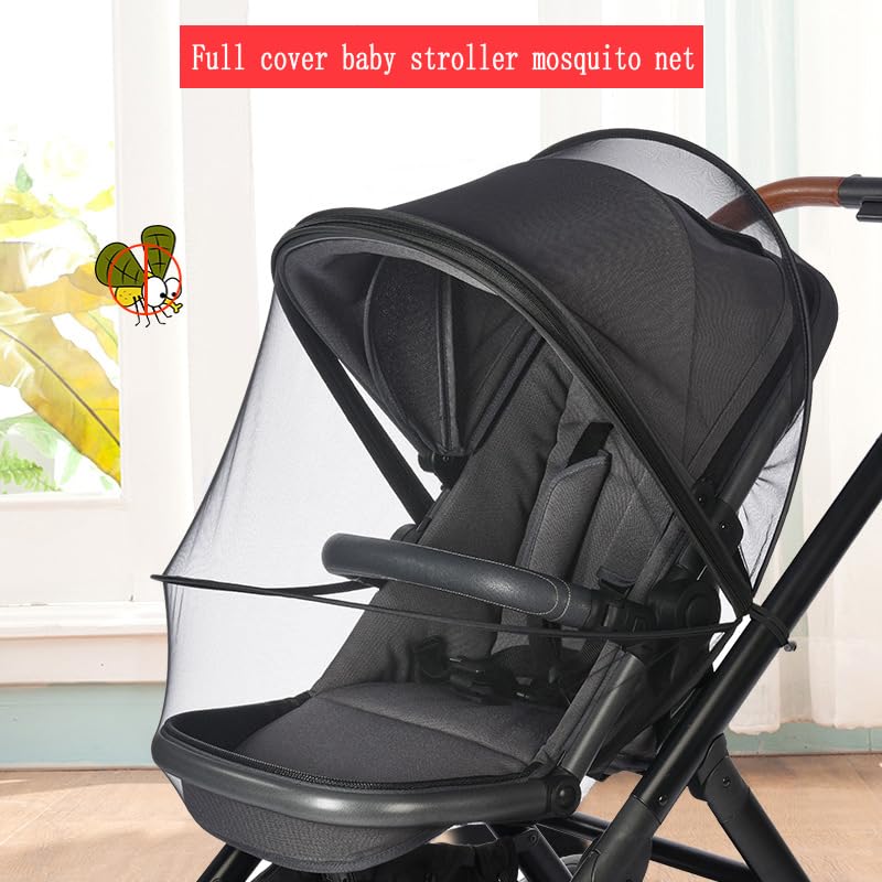 Universal Baby Stroller Mosquito Net - Breathable Infant Stroller Canopy Cover with Fine Mesh Netting for Newborn & Toddler Pushchairs (White) - Perfect for Outdoor Walks, Park Visits & Summer Protection