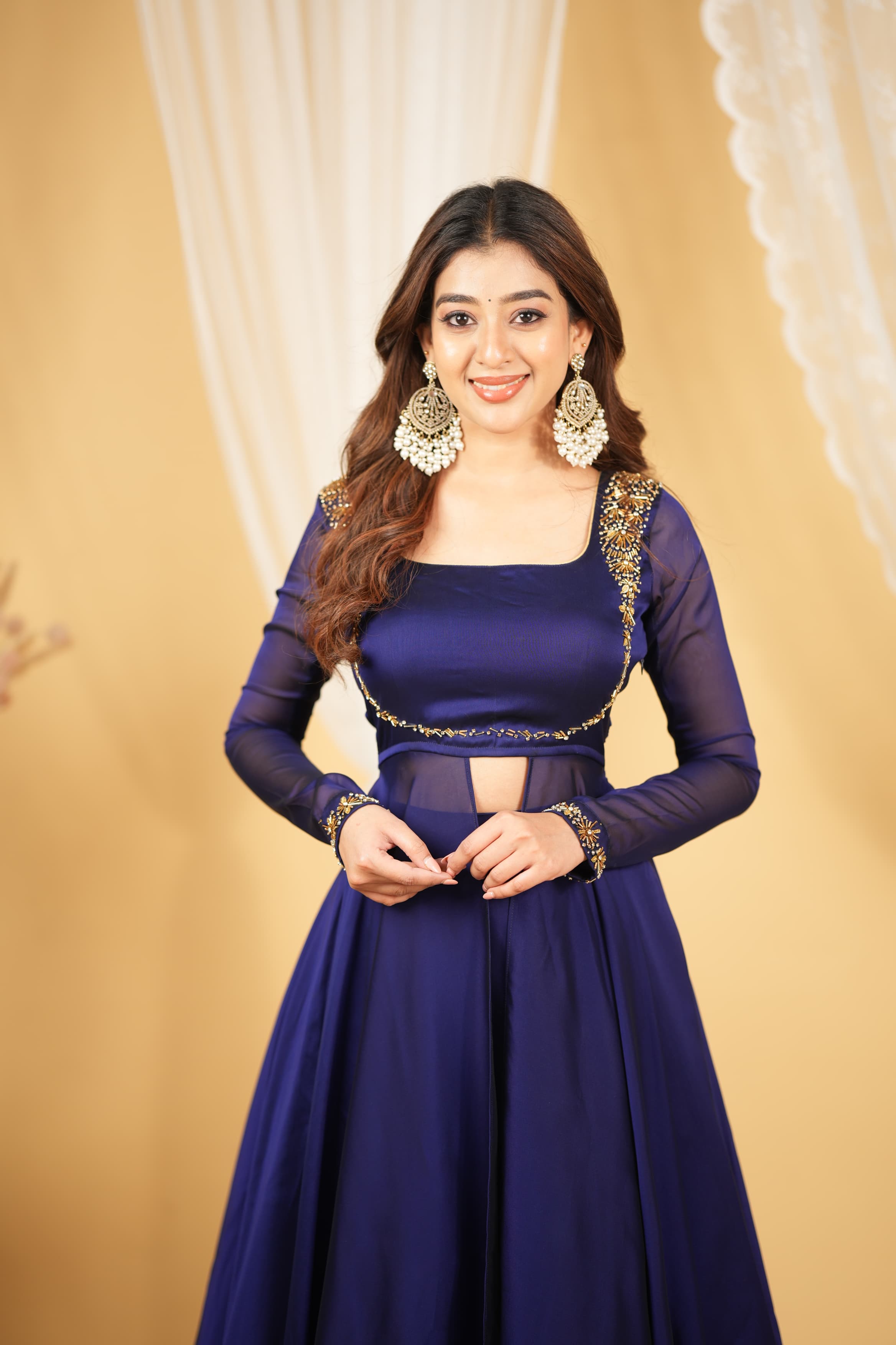 DD692 Manisha Series 2 Premium Designer Slit Anarkali with Skirt - Elegant Indian Ethnic Dress for Weddings, Parties & Festive Occasions
