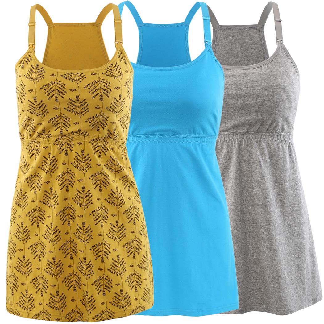 KUCI Maternity Nursing Tank Top - Soft Comfortable Breastfeeding Cami for Pregnant & Nursing Moms | Perfect for Sleeping, Nursing & Everyday Wear During Pregnancy
