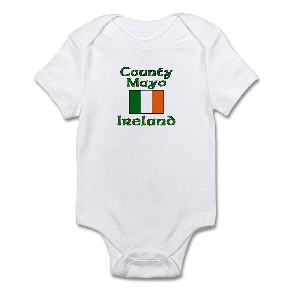 County Mayo Ireland Infant Bodysuit - Soft Cotton Baby Onesie for Boys & Girls - Perfect for St. Patrick's Day, Irish Heritage Celebrations & Family Photos