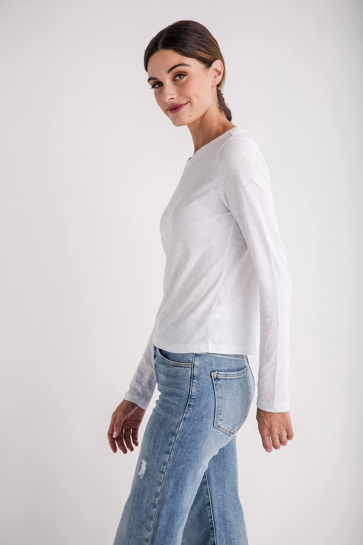 Z Supply Modern Slub Long Sleeve T-Shirt for Women - Soft Cotton Casual Top for Everyday Wear, Layering & Outfits