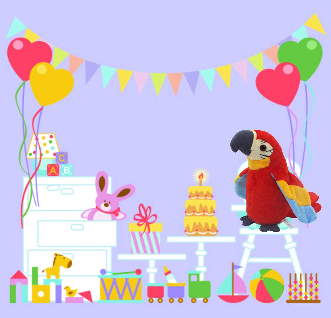 Interactive Talking Parrot Plush Toy - Repeats Your Words, Fun Electronic Stuffed Animal for Kids | Birthday Gift & Early Learning Educational Toy | Perfect for Playtime, Imitation Games & Speech Development