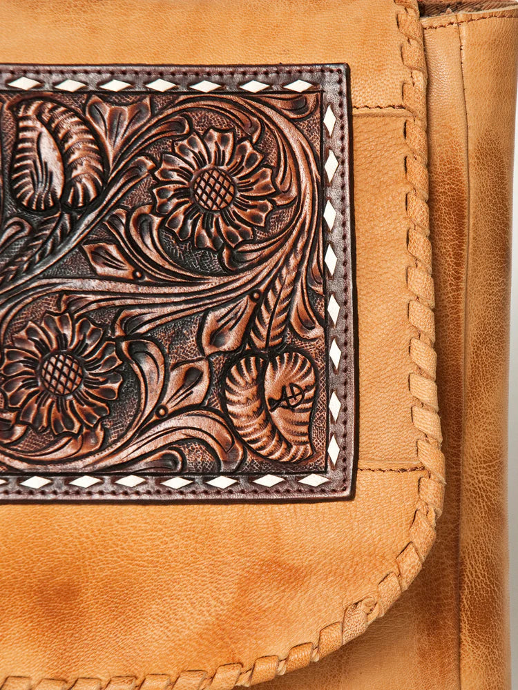 American Darling Genuine Buckskin Leather Backpack for Women & Men - Stylish & Durable Hiking, Travel & Everyday Use
