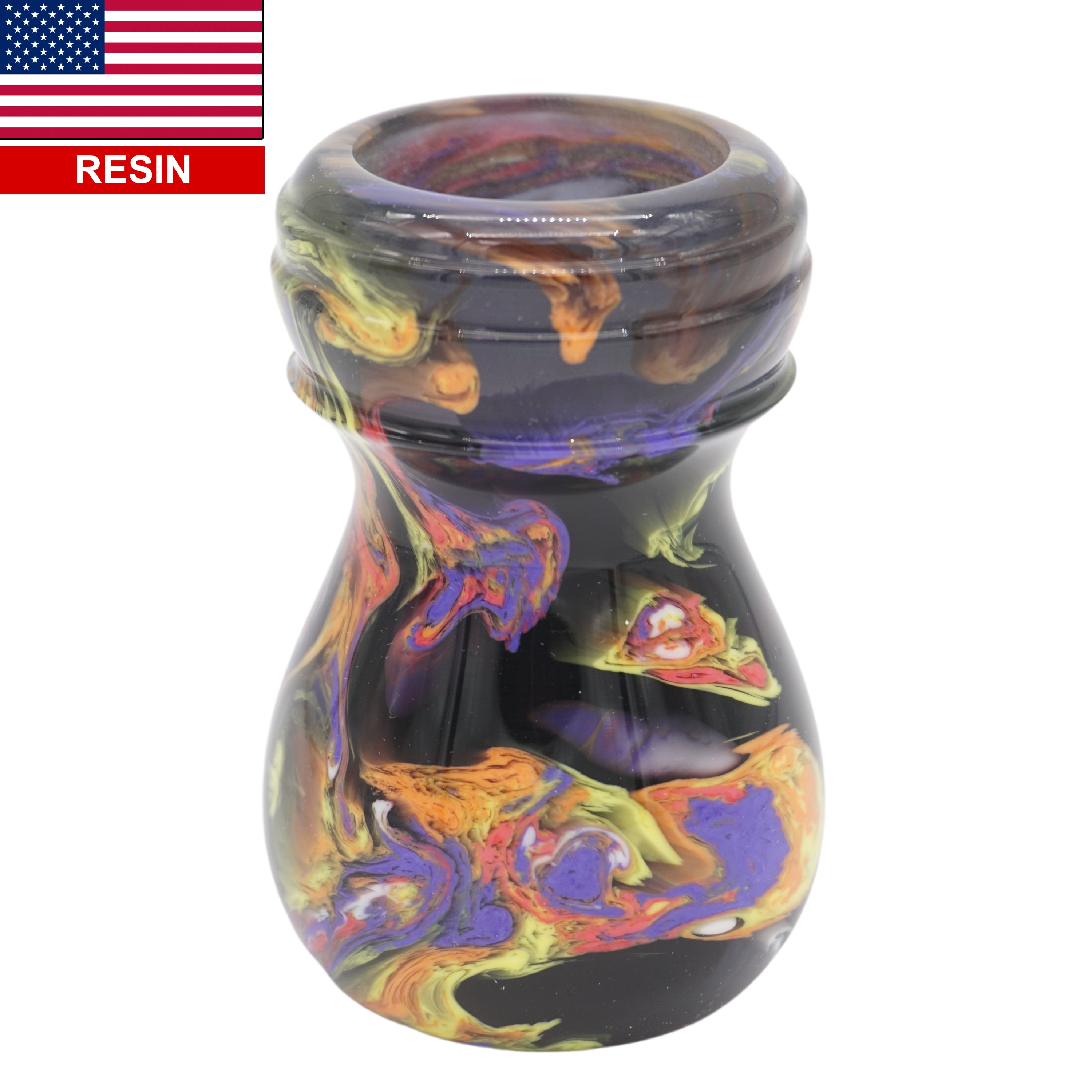 Handcrafted Night Graffiti Shaving Brush Handle - Fits 24mm & 26mm Knots - Perfect for Wet Shaving & Grooming Gifts for Men