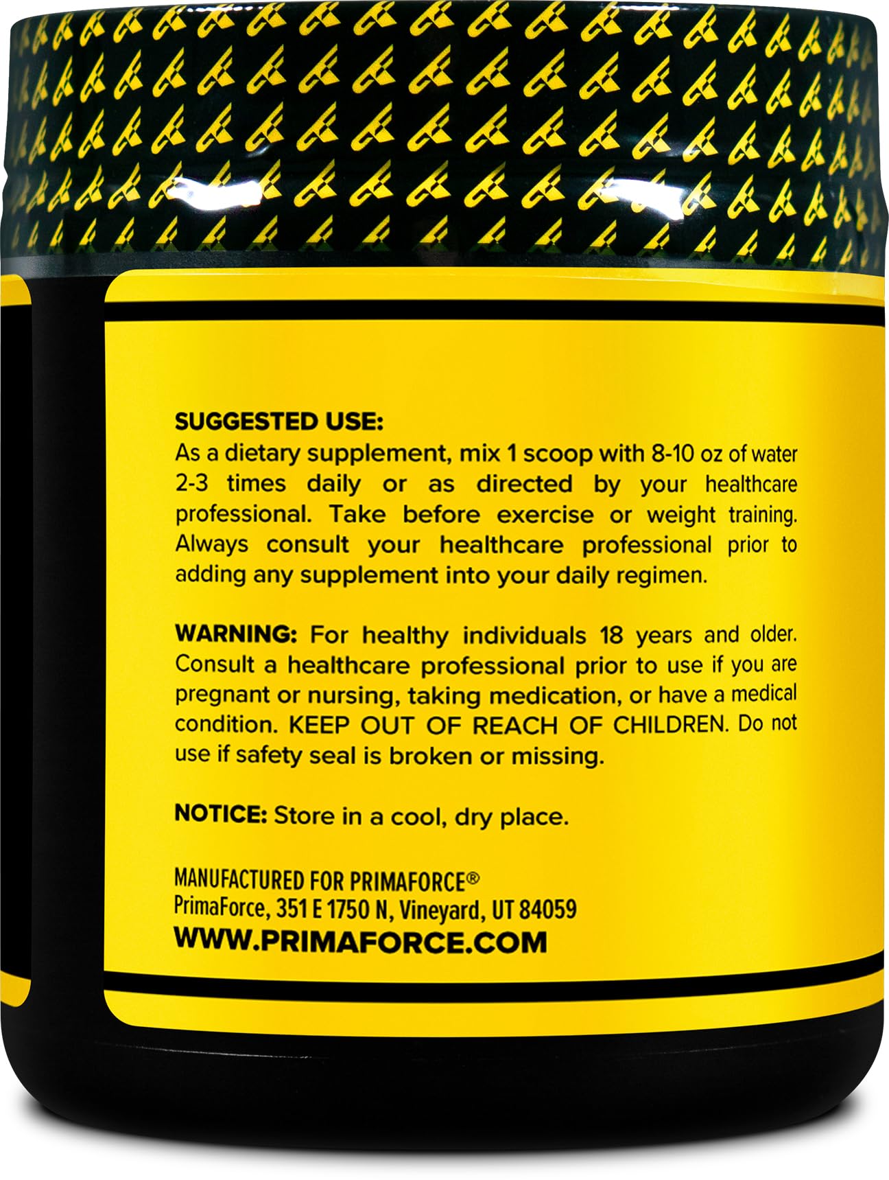 PrimaForce AAKG Arginine Powder 250g - L-Arginine Alpha-Ketoglutarate Pre-Workout Supplement for Muscle Growth & Endurance | Non-GMO, Vegan, Gluten-Free | Ideal for Gym, Bodybuilding & Athletic Performance