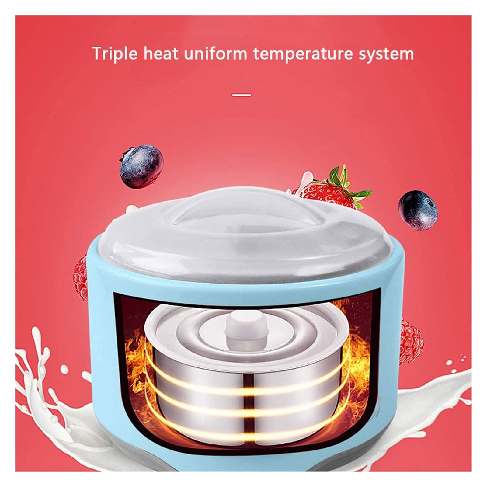 Automatic Electric Yogurt Maker Machine - 1.0L Easy Homemade Frozen Yogurt Maker for DIY, Perfect for Healthy Breakfast, Snacks & Dessert Making at Home