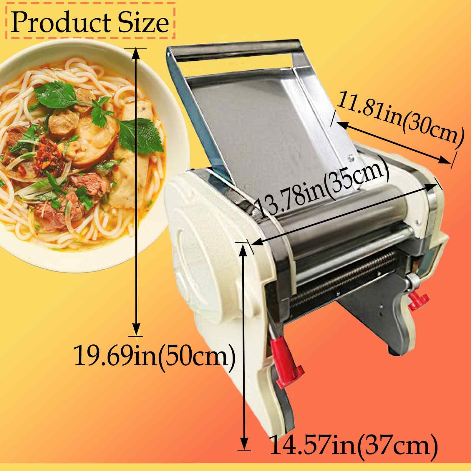 550W Electric Pasta Maker Machine - 110V Stainless Steel Noodle Press with 3mm Round Cutter, Adjustable Width for Homemade Spaghetti, Fettuccine & More - Perfect for Home Kitchens & Italian Restaurants