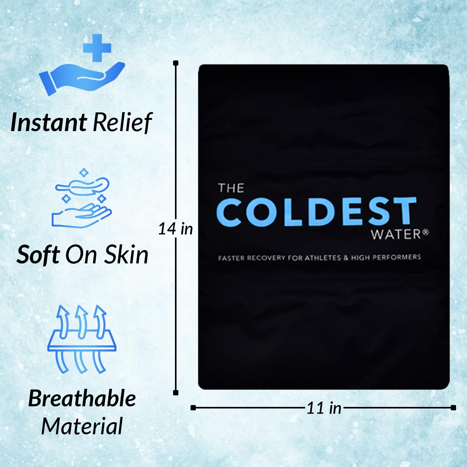 Best Reusable Gel Ice Pack for Injuries - Hot & Cold Therapy for Knee, Arm, Shoulder & Back Pain Relief - Flexible 14