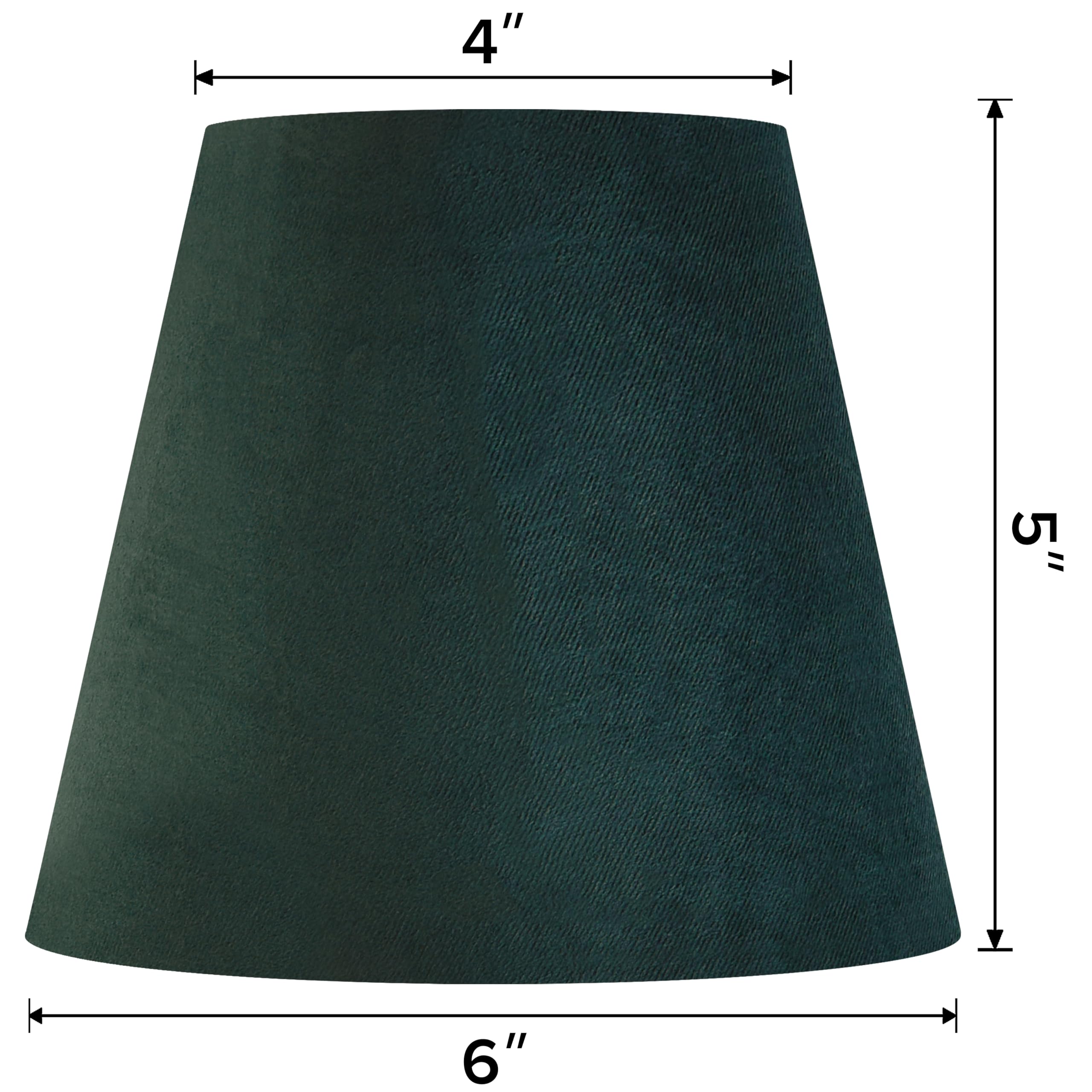 Dark Green Velvet Mini Lamp Shade Set of 5 - 4x6x5 Inch Clip-On Small Lamp Shades for Desk & Table Lamps, Pendant Lights, Chandeliers - Handcrafted Bell Shade by GO&SO | Perfect for Bedroom, Living Room & Office Lighting Decor