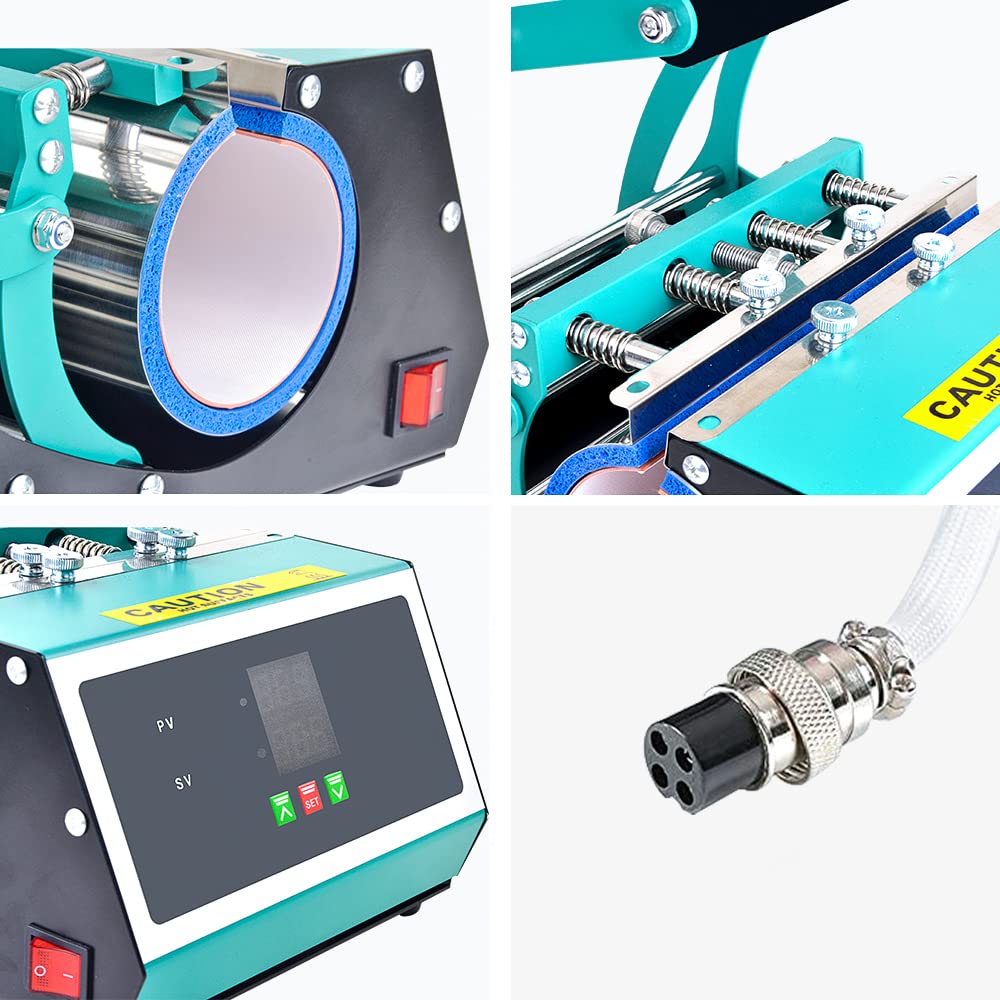 Versatile & Durable Heat Press Machine for Tumbler Sublimation - Compatible with 11oz to 30oz Straight Cups (3.34