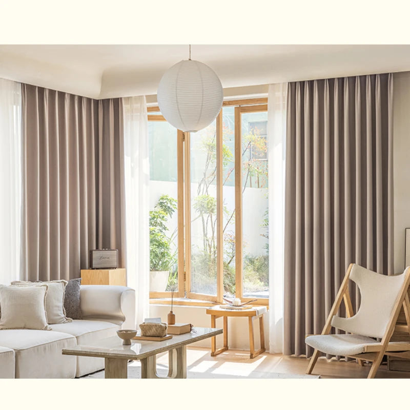 Elena Striped Chenille Curtain Swatch - Soft Textured Window Drapes for Living Room & Bedroom Decor