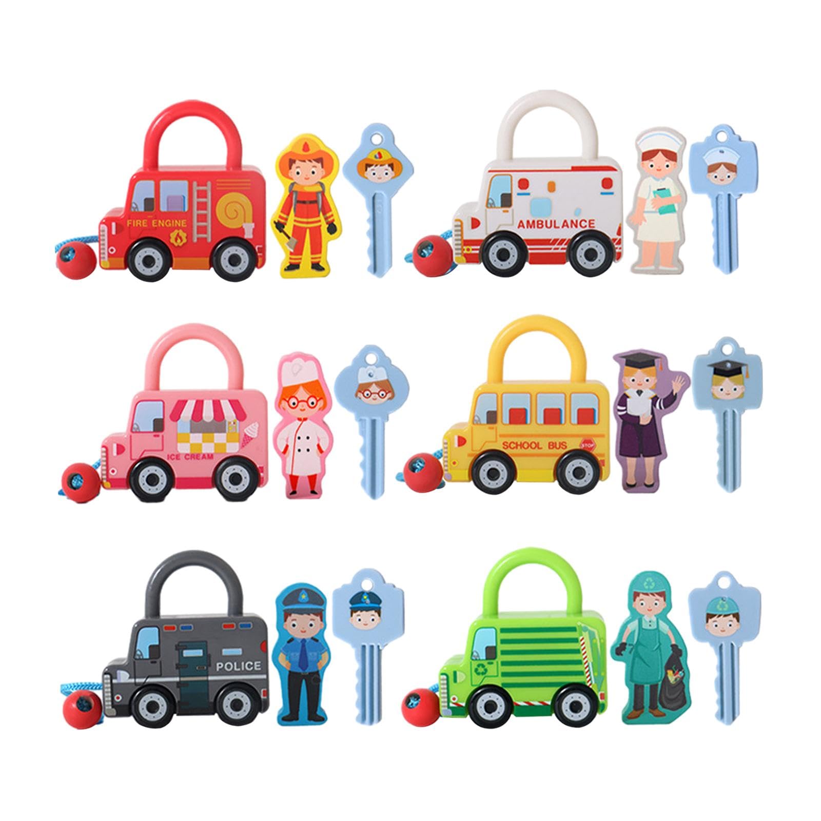 Almencla Kids Learning Locks with Keys - Montessori Educational Travel Toy for Toddlers 3-5 Years | Early Learning Sensory Toy for Preschool & Birthday Gifts | Perfect for Airplane, Car Rides & Classroom Activities