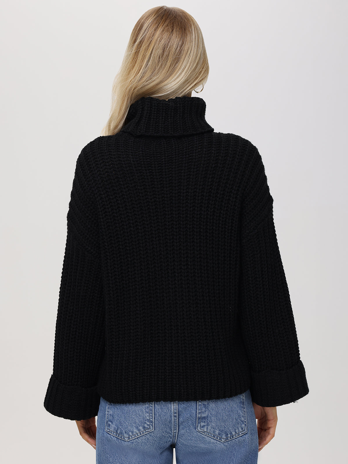 Vida Women's Turtleneck Sweater Pullover - Soft Knit Winter Warm Long Sleeve Top for Casual Outfits, Office Wear & Holiday Fashion