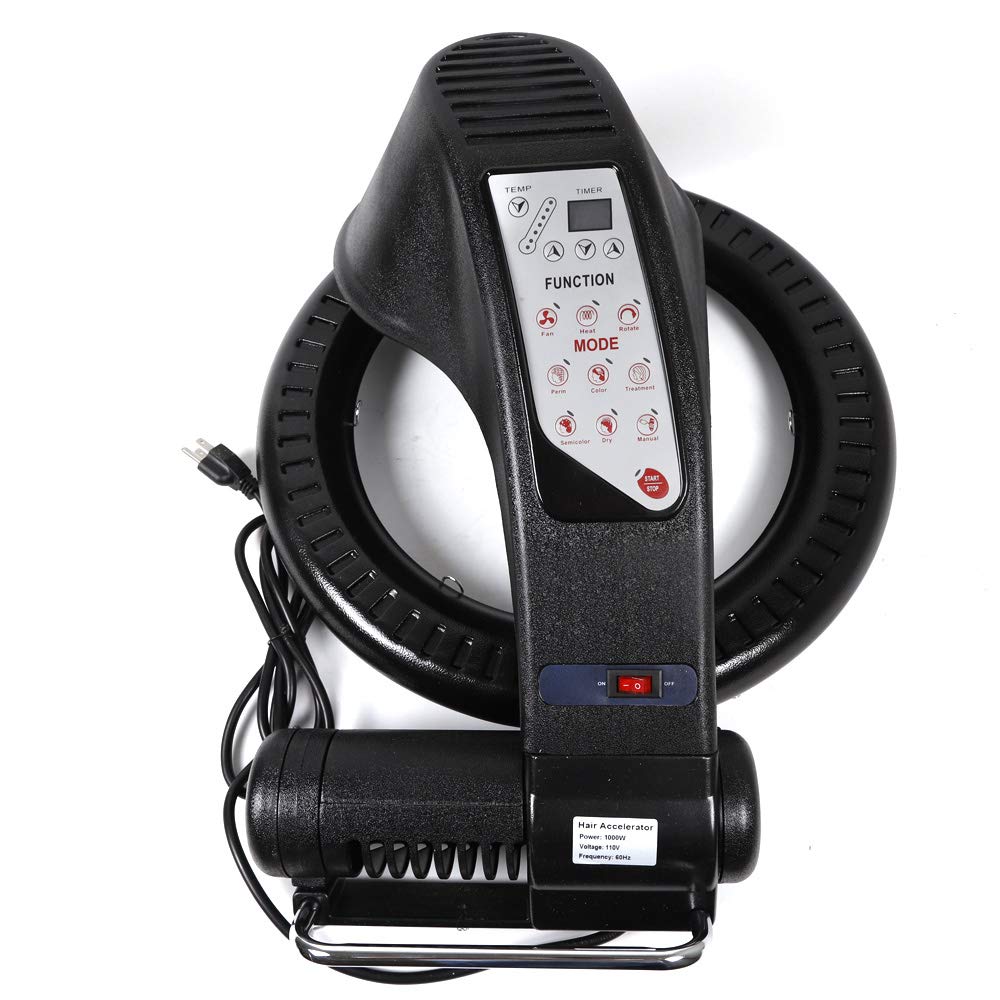 1KW Professional Hair Dryer & Salon Perming Machine - 3-in-1 Orbiting Hair Steamer with Rolling Base for Salon & Home Use - Perfect for Hair Coloring, Perming & Styling Treatments