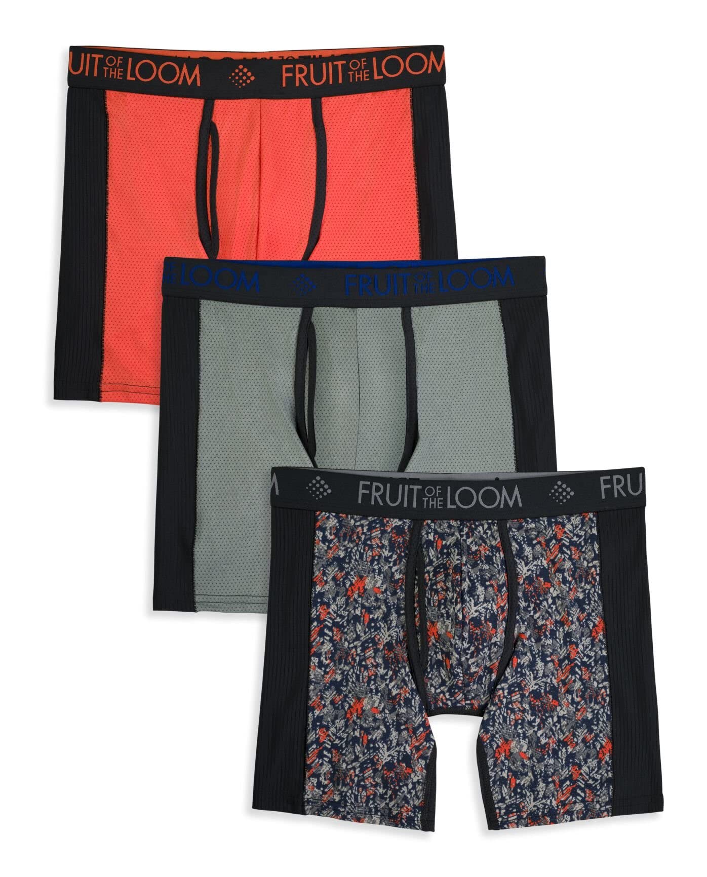 Fruit of the Loom Men's Micro Mesh Boxer Briefs - Breathable Underwear for Active Lifestyles | Gym, Workout & Everyday Comfort