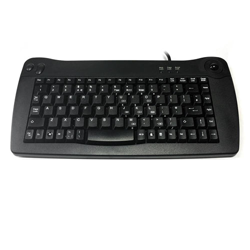 Accuratus Compact 5010 Keyboard with Built-in Trackball - Ergonomic USB Wired Keyboard for Office, CAD Design, and Data Entry Workstations