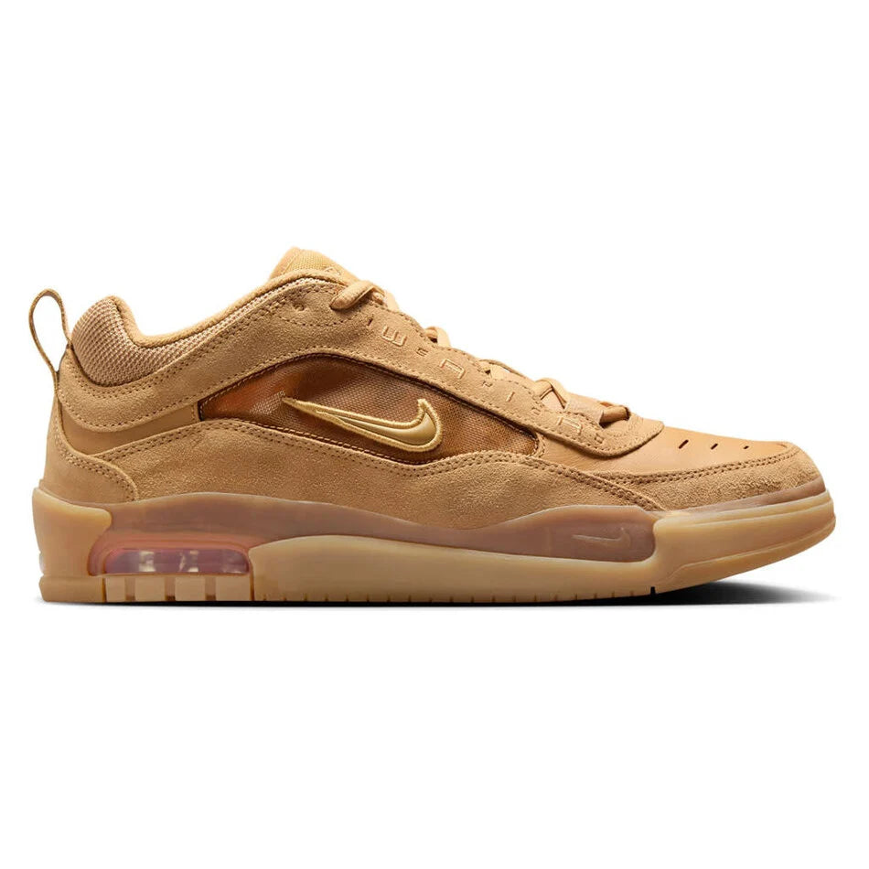 Nike SB Air Max Ishod Skateboarding Shoes - Flax/Wheat & Safety Orange - Comfortable Cushioning for Skateboarding & Casual Wear