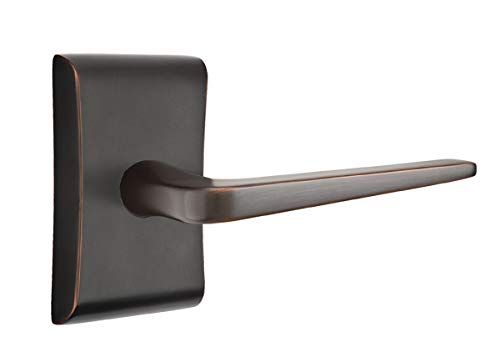 EMTEK Athena Lever Concealed Fastener Passage Door Handle Set - Oil Rubbed Bronze (US10B) - 7 Finish Options - C5111ATNUS10B - Perfect for Home, Office & Commercial Doors