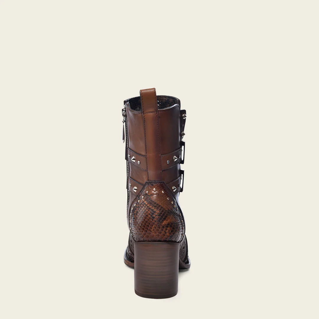 Cuadra Honey Western Fashion Women's Python Skin Boots - Stylish Cowgirl Boots for Country Rodeo & Night Out