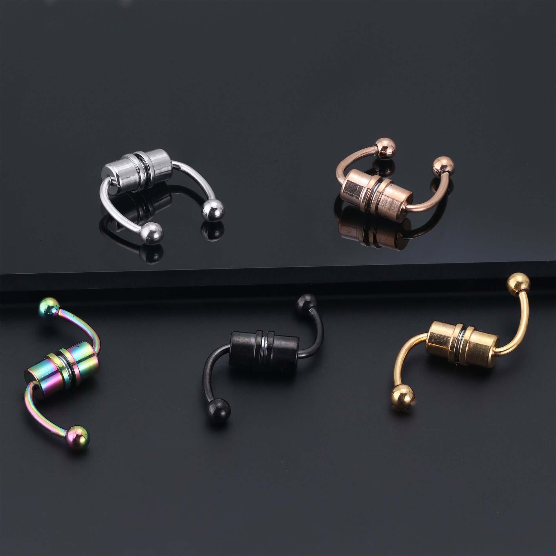 Magnetic Fake Nose Ring - Non Piercing Horseshoe Nose Jewelry for Women & Teens | Perfect for Parties, Cosplay & Everyday Fashion Accessories
