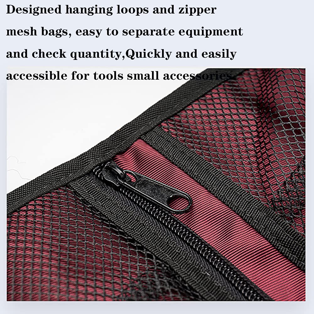 Climbing Quickdraw Storage Bag - Durable Waterproof Foldable Gear Organizer with Carabiner Hook for Rock Climbing Equipment | Perfect for Outdoor Adventures & Gear Organization (Black)