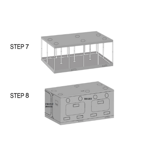 BudBox Pro Titan 6 Silver Grow Tent - 600x300x220cm (20'x10'x7'4) - Indoor Hydroponic Plant Growing System for Home & Commercial Use