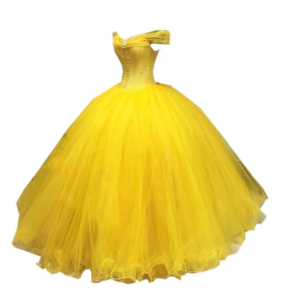 Elegant Off-The-Shoulder Ball Gown Quinceanera Dress with Sleeves & Corset - 2025 Beaded Prom Dress for Sweet 16, Homecoming & Formal Events