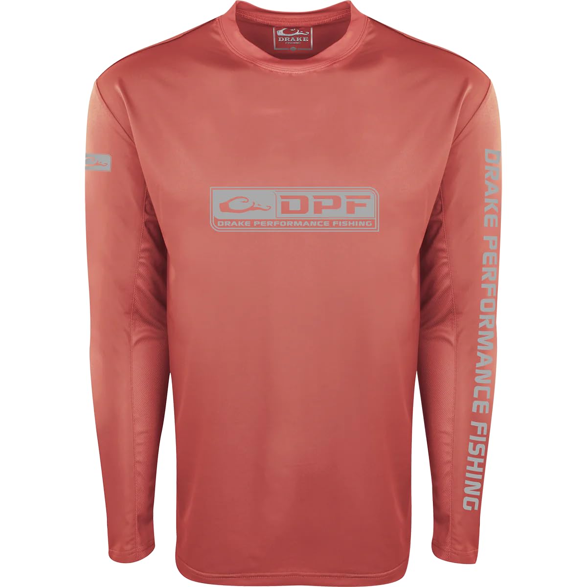Drake Waterfowl Shield 4™ Long Sleeve Crewneck Shirt - Light Blue, Large Size - Arched Mesh Back for Comfort - Ideal for Hunting, Outdoor Activities & Casual Wear