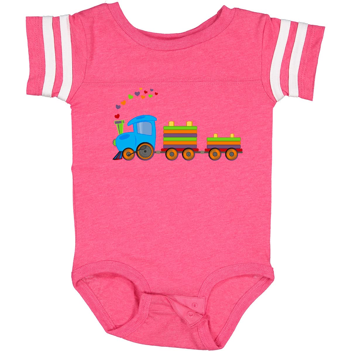 Inktastic Colorful Toy Train Baby Bodysuit - Soft Cotton Infant Onesie for Boys & Girls - Perfect for Playtime, Photoshoots & Everyday Wear