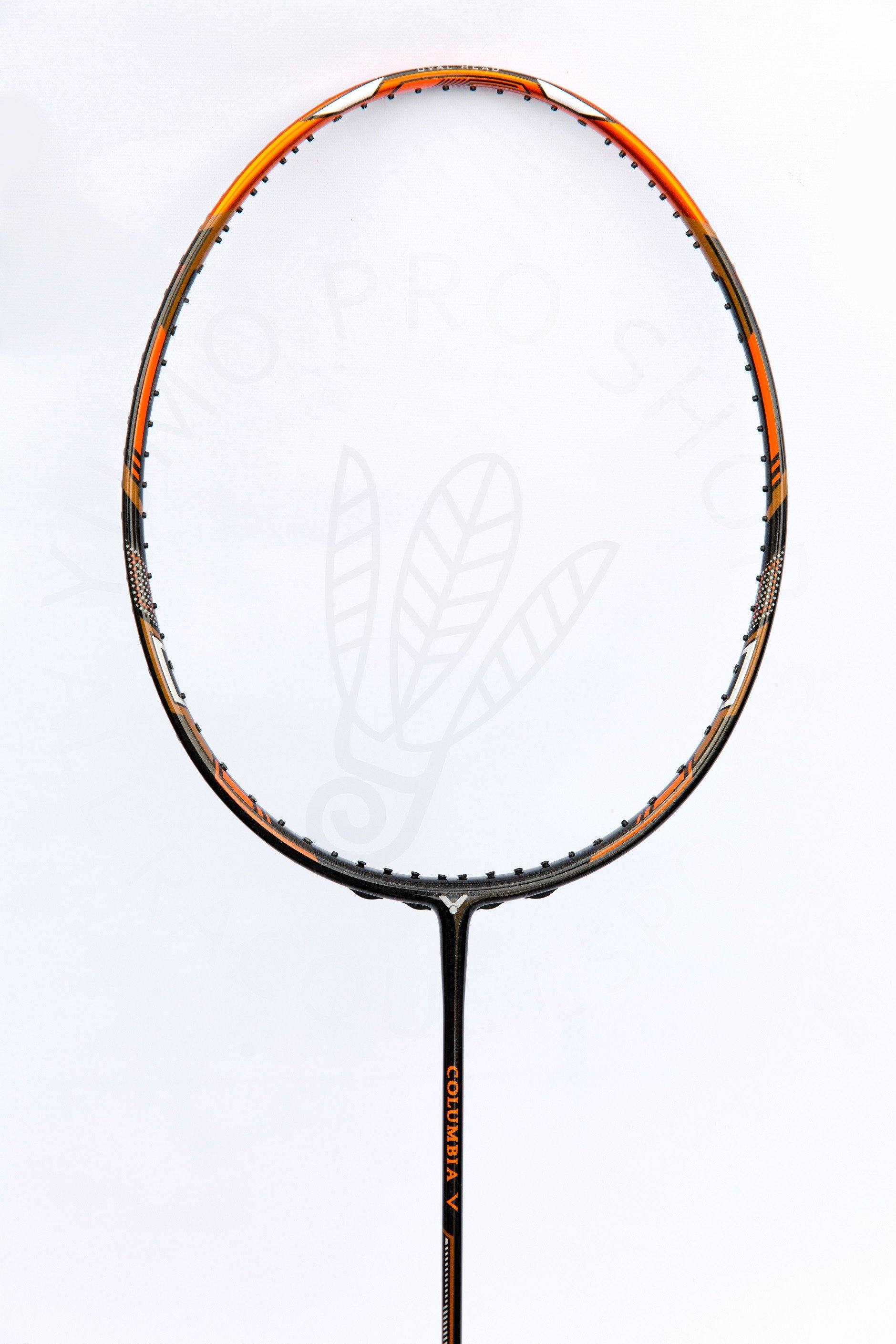 Victor Columbia V Badminton Racket - Lightweight Carbon Fiber Shuttlecock Racket for Professional & Recreational Play - Perfect for Indoor & Outdoor Badminton Games, Training, and Tournaments