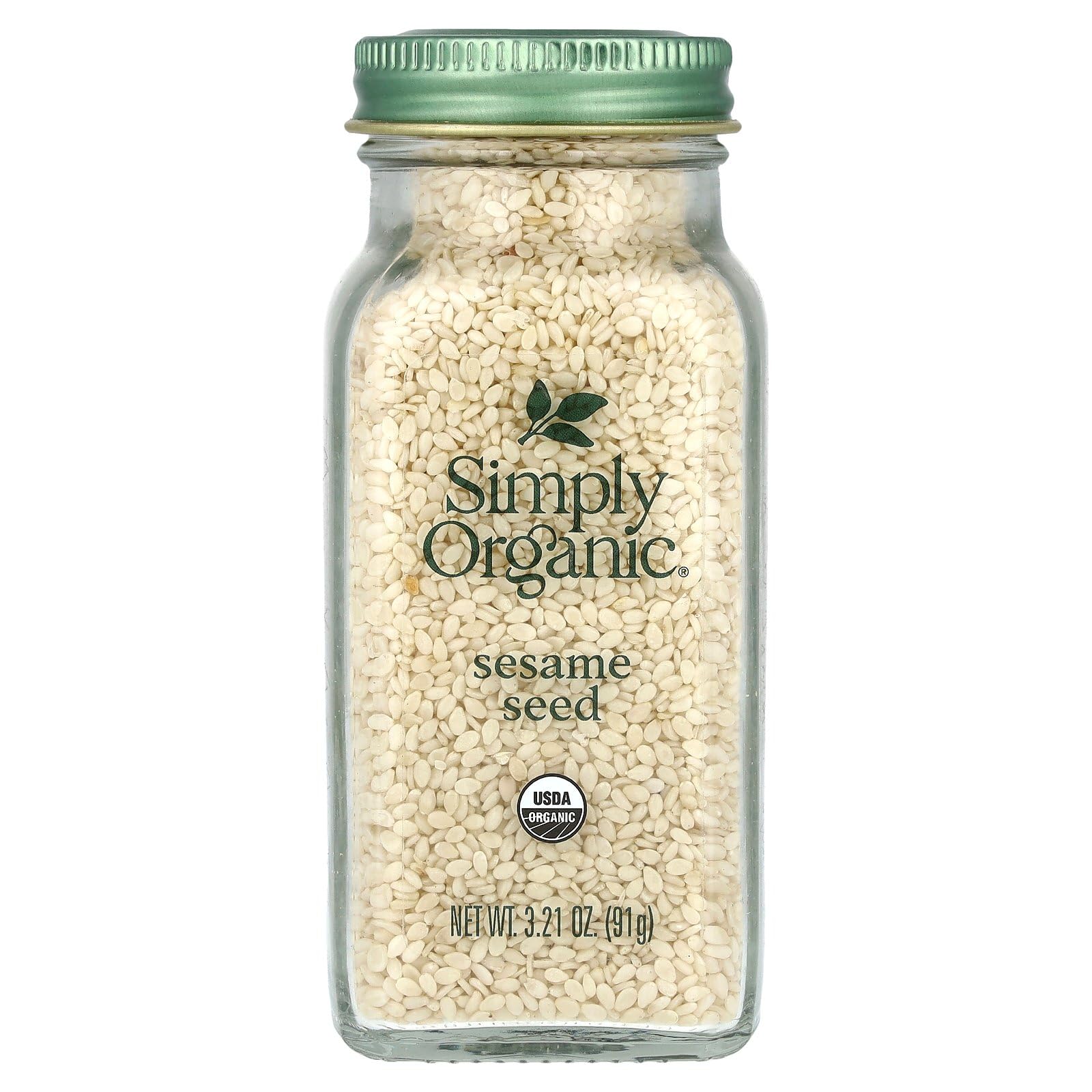Simply Organic Whole Sesame Seeds 3.7 oz | Certified USDA Organic | Non-GMO | Bulk Sesame Seeds for Baking, Cooking & Salad Topping | Perfect for Tahini, Bread & Asian Cuisine